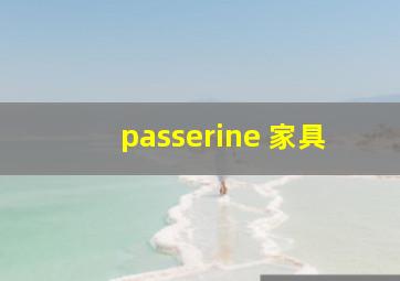 passerine 家具